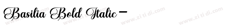 Basilia Bold Italic字体转换